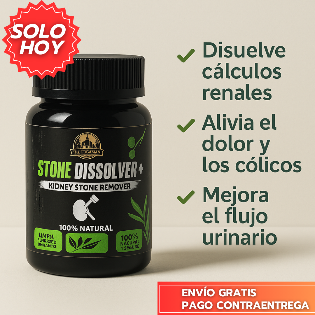 Stone Dissolver™ - Disuelve Cálculos, Alivia Dolor y Mejora el Flujo Urinario.